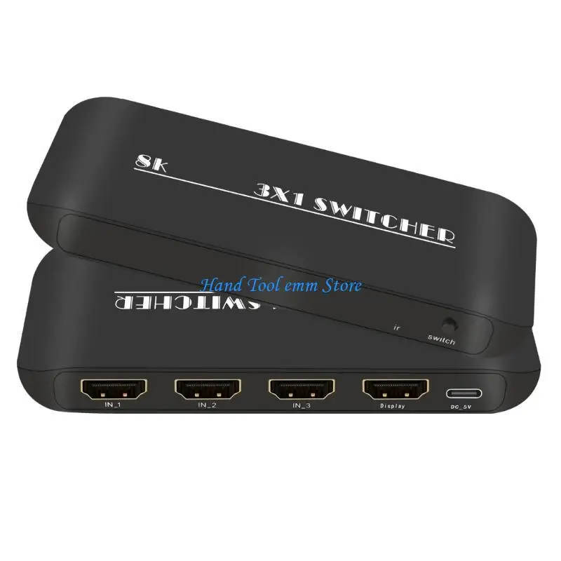 

H37F Switch 8K/60Hz Switcher 3 In 1 Out Converter Splitter for TV Box
