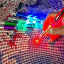 Penna luminosa per pittura diamante penna per foratura a punto bagliore a LED colore fai da te con strumento penna illuminata con luci