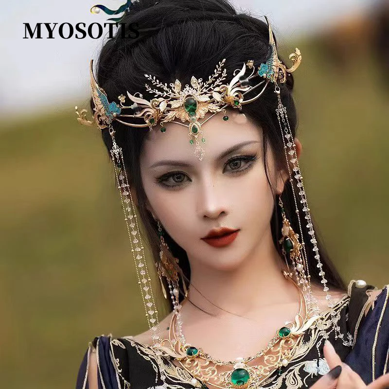 Exotic Style Elf Princess Hair Accessories Hanfu Hair Crown Chinese Vintage Dunhuang Ethnic Style Banna Travel Haiband