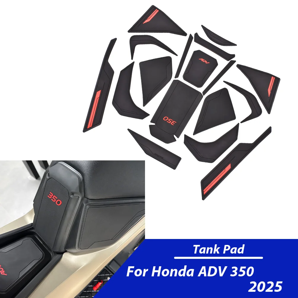 

For Honda ADV 350 2025 ADV350 Motorcycle Side Tank Pad Oil Gas Fuel Protector Cover Rubber Sticker Decal Accessories