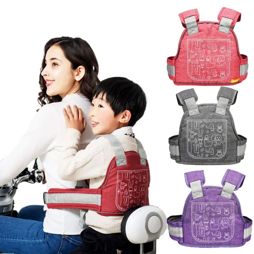 Sangle de moulage de ceinture de sécurité de moto respirante pour enfants, réglable, haute résistance, 4 en 1