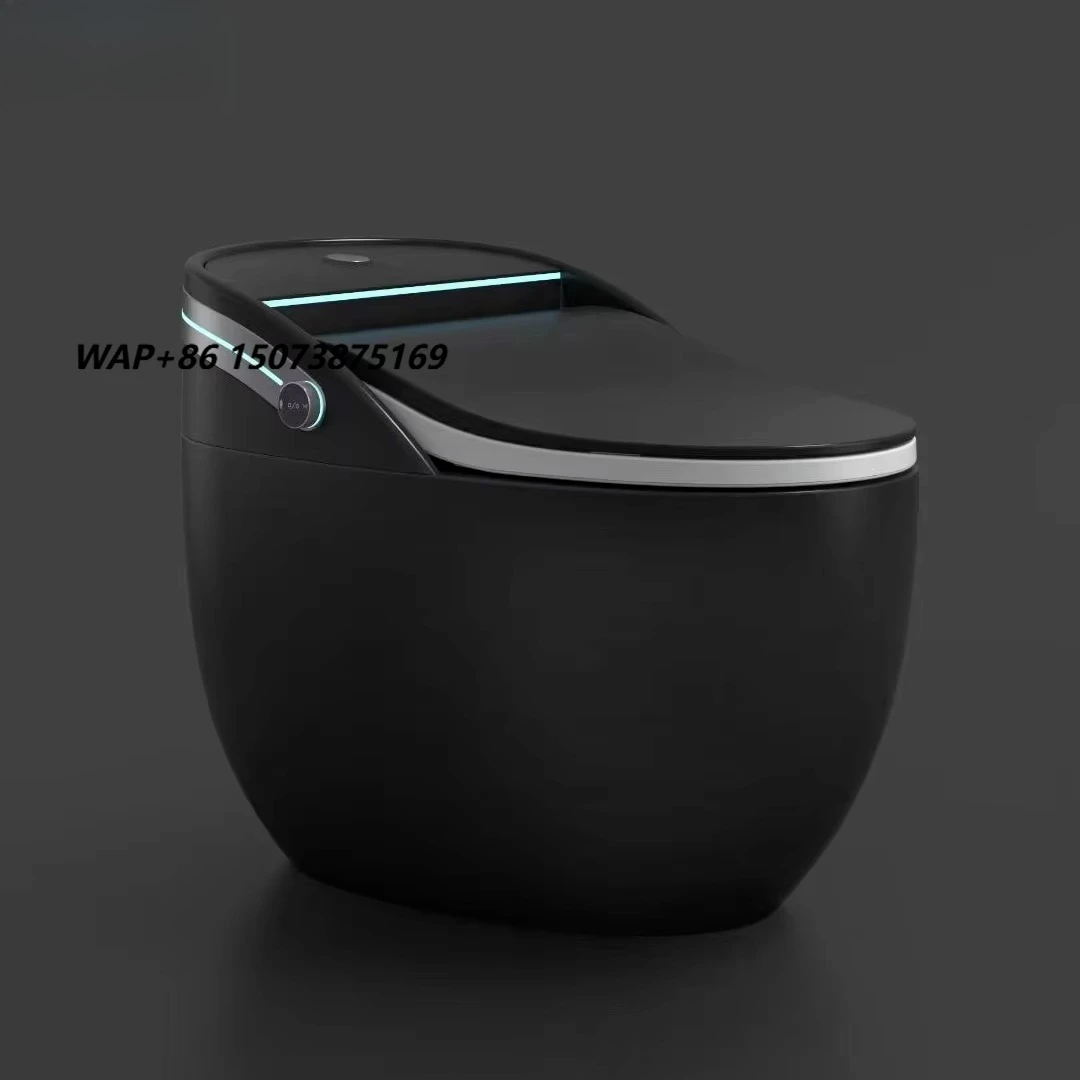 Custom Round Luxury Matte Black Bathroom Ceramic Intelligent Toilet Smart Wc