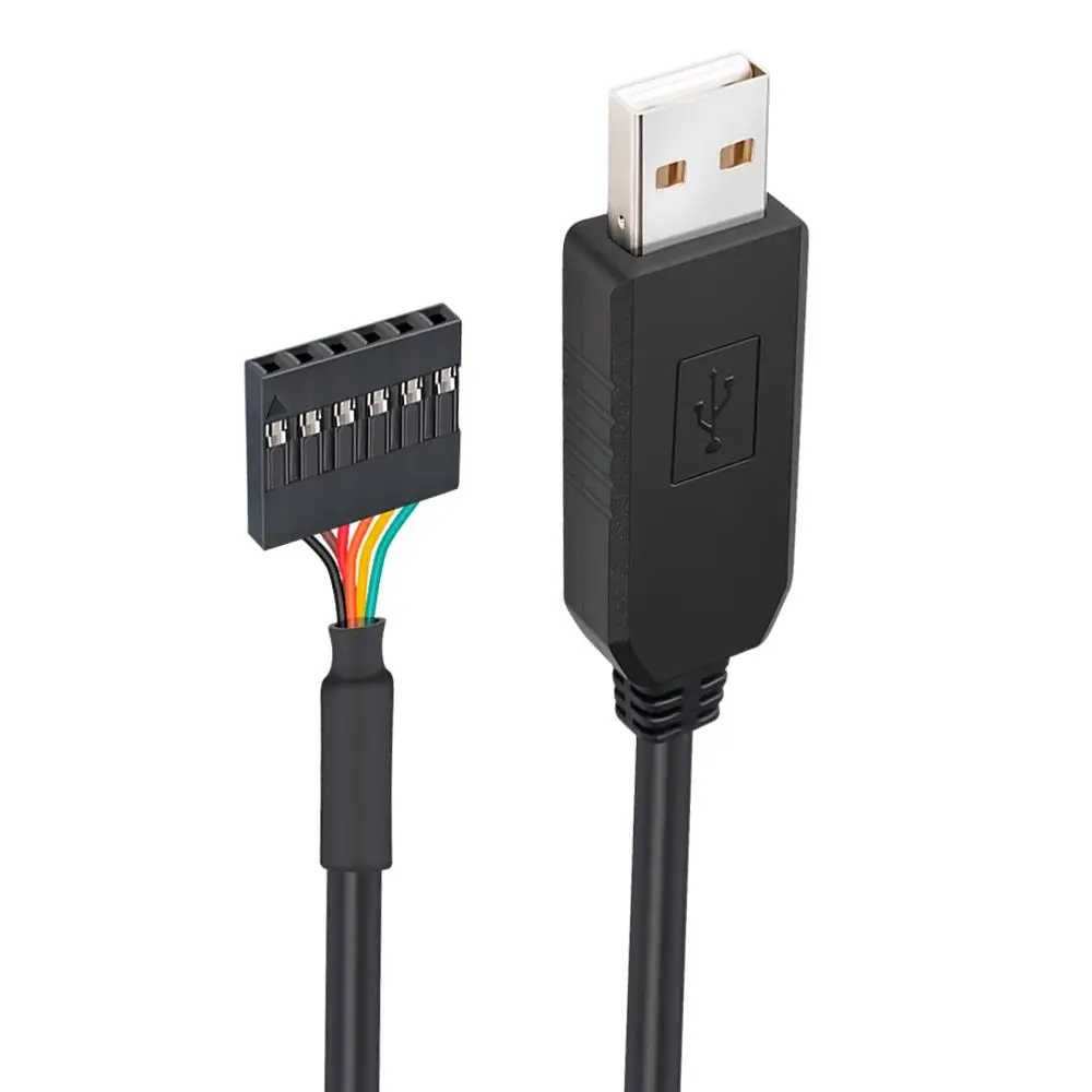 DTECH FTDI USB إلى TTL المسلسل 3.3 فولت كابل محول 6 دبوس 0.1 بوصة الملعب أنثى المقبس رأس UART IC FT232RL رقاقة نافذة 10 8 7 Li #6