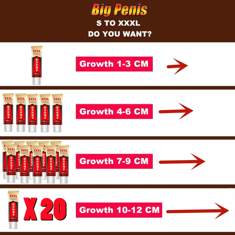 Penis Enlargement Ointment increases XXXL size for erectile man thickening growth Massage gel aphrodisiac cream for man repairin