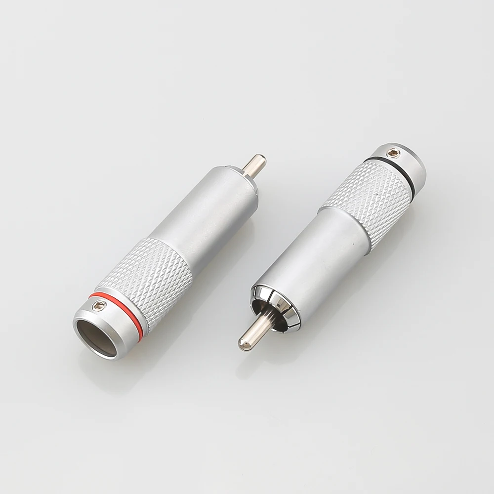 Ródio chapeado RCA macho Plug Jack, solda RCA, conector de áudio, Hi-End cabo analógico, Phono, Audiocrast, OR08