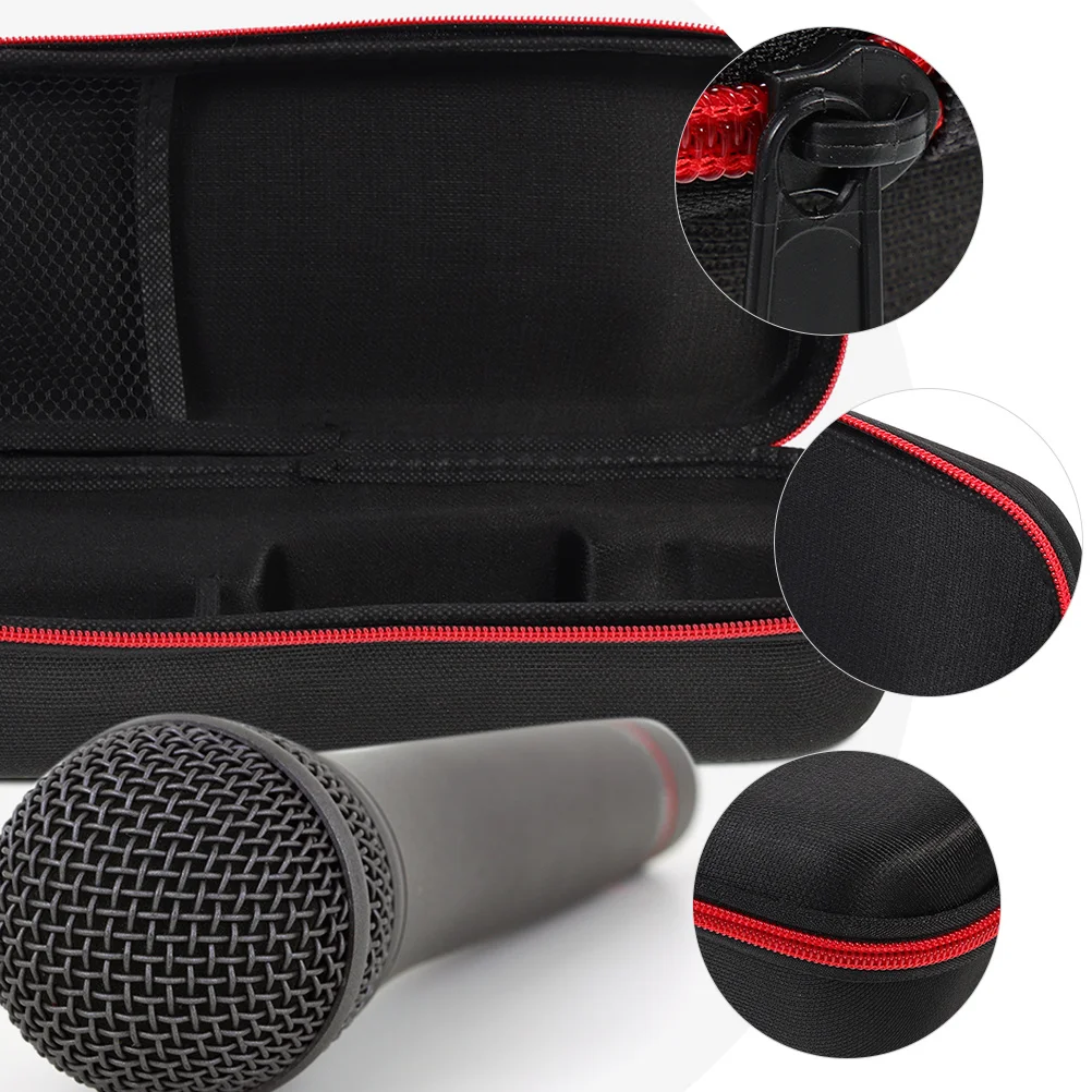 2 pcs Handheld Microphone Case Eva Storage Bag For Wireless Mics Portable Travel Use Mic Carrying Case Handheld Mic Storage Bag