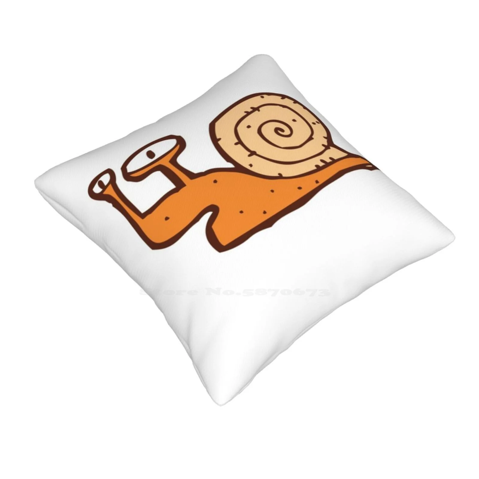 Cute Funny Cartoon Snail Pillowslip Pillowcase Snail Slug Cartoon Funny Animal Humor Cute Character Comic Sketchy Kids Color