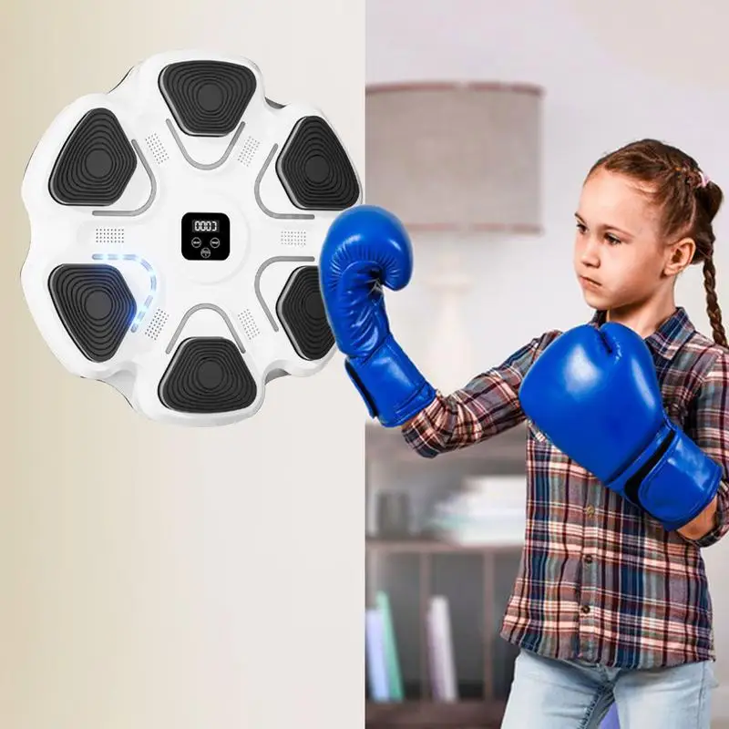 Music Boxing Machine Exercise Punching Pads Interactive Workout Punching Trainer Smart Wall Boxing Music Exerciser For Kids