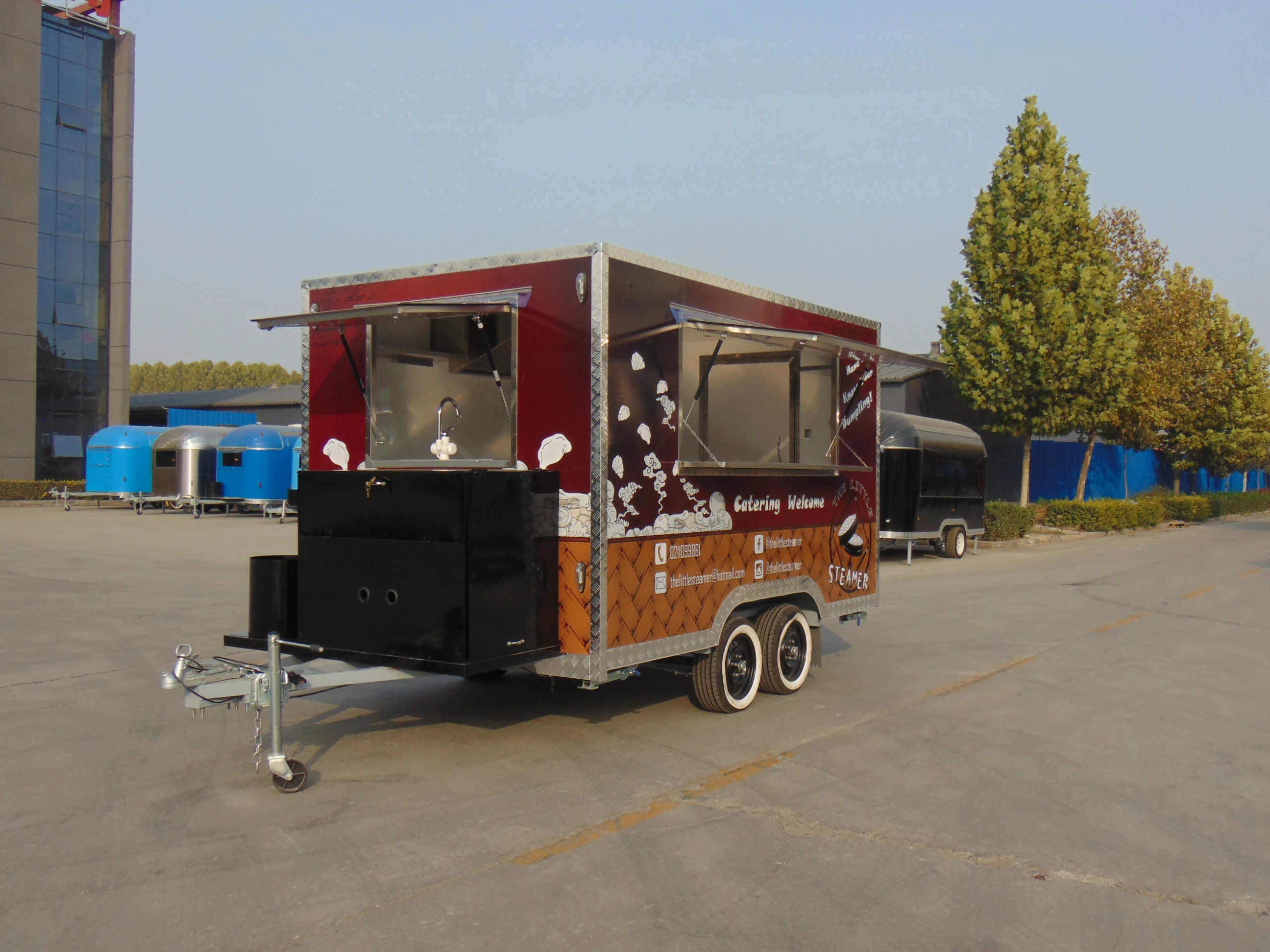 

Vintage Rolled Ice Cream Trailer Caravan Truck Fast Food Trailer for New Zealand NZ