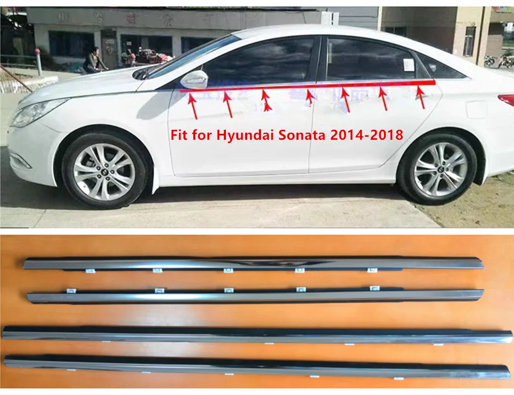 

Уплотнительные ленты для окон автомобиля, 4 шт., для Hyundai Sonata 2014, 2015, 2016, 2017, 2018, 82210-C1000