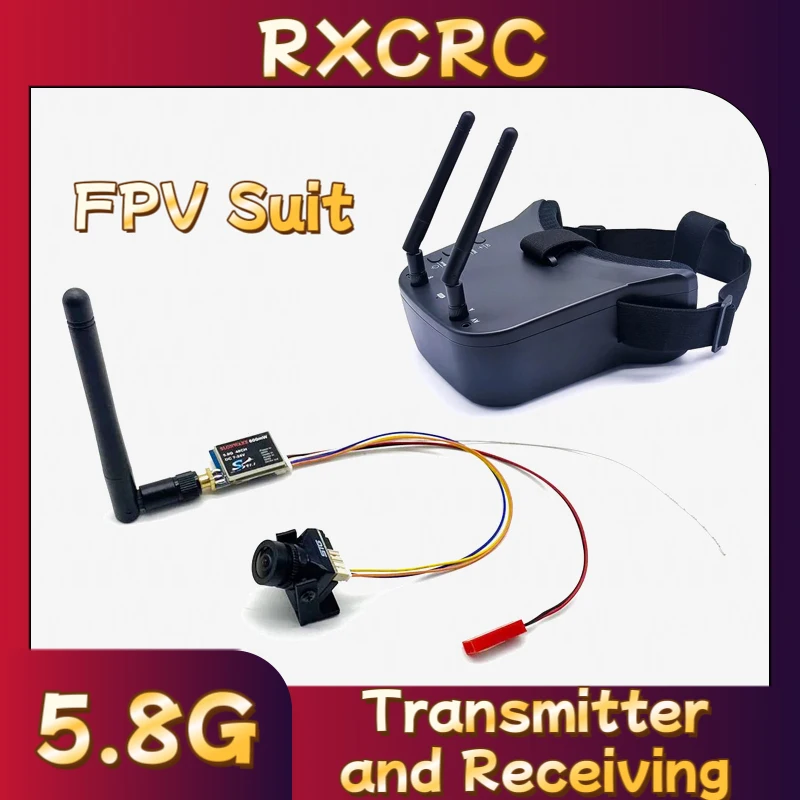 

RXCRC 5,8G 600 МВт TS5823 VTX-передатчик FPV1500TVL Starlight камера и 3-дюймовые очки подходит для RC FPV дронов с фиксированным крылом