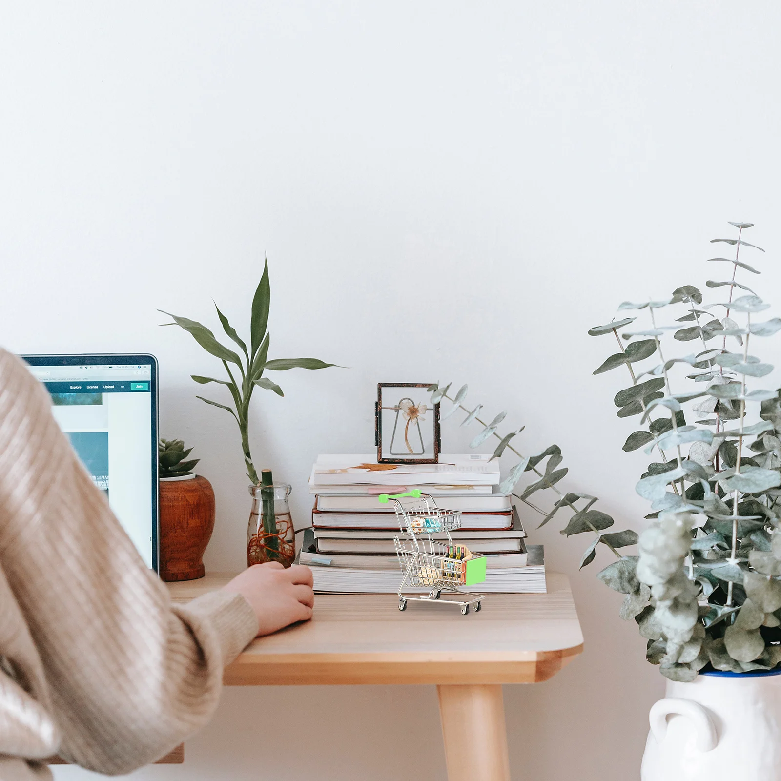 

Mini Shopping Cart Double Layer Trolley For Kids Small Supermarket Cart Alloy Abs Build Durable Playtime Gift Idea