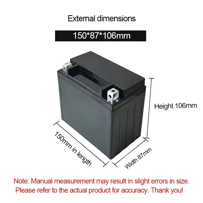 12.8V 12Ah LiFePO4 Motorcycle Battery CCA 300A Motorcycle Motor Starter Battery BMS 12V Lithium Phosphate Scooter Engine Battery