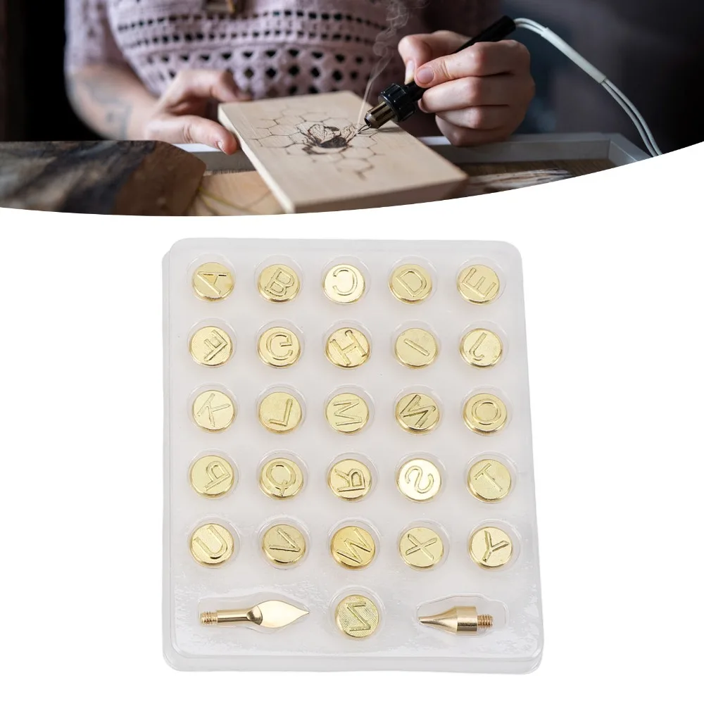 

28Pcs Creative Making Durable Engraving Tips Easy Install Sturdy Soldering Iron Tips Universal Fit Pyrography Heads DIY Crafts