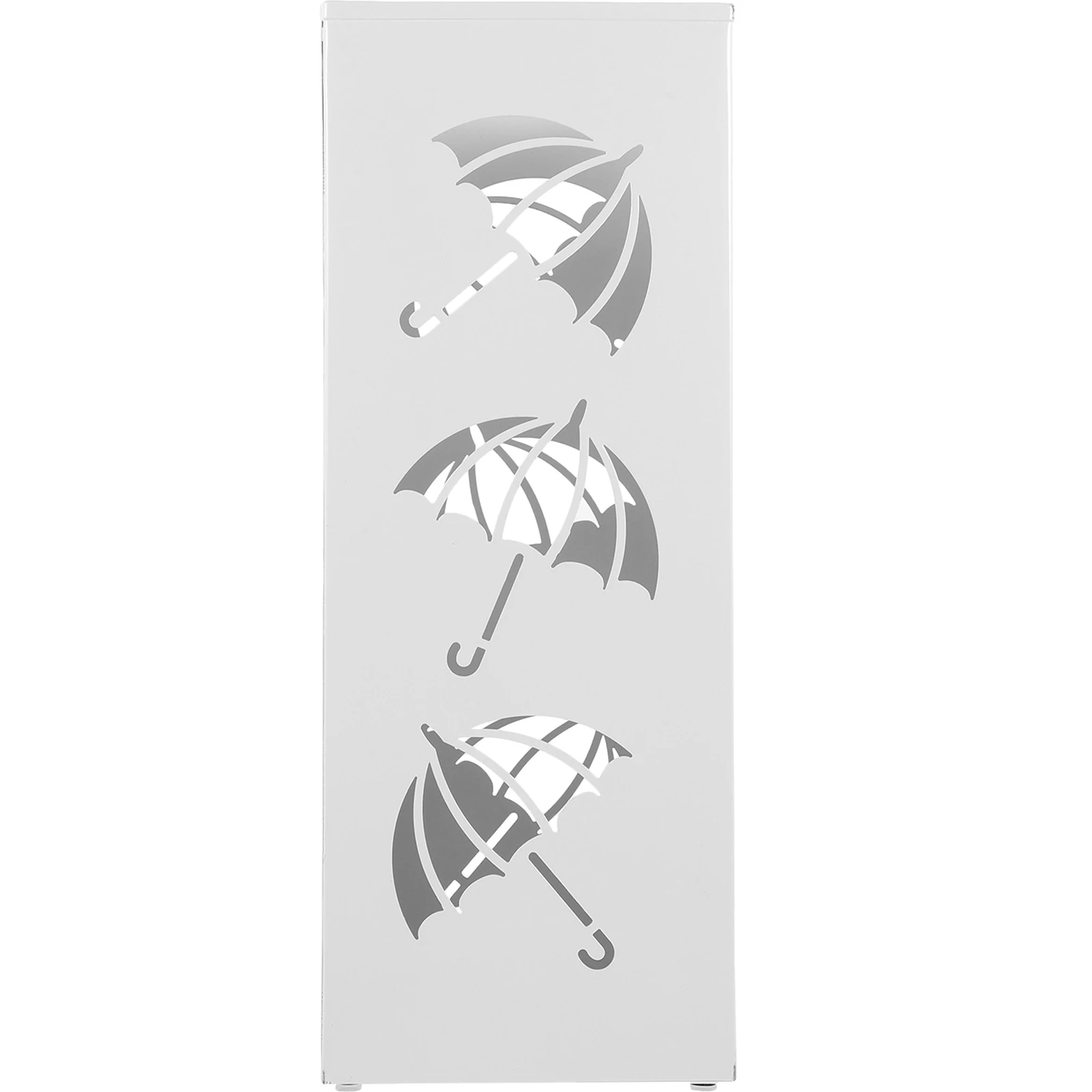 

Umbrella Bucket Holder Stand Storage Rack Metal Container White Large Hallway Iron Household Organizer