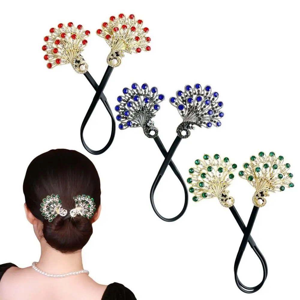 Elegant Peacock Shape Hair Bun Maker Twist Easy Fast Snap Roll Hair Tool Hairstyle Twist Headwear Hair Twister Women