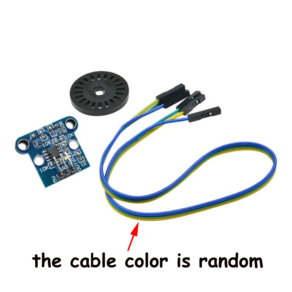 HC-020K High Precision Photoelectric Speed Measurement Module Dual Speed Test With Code Wheel Encoder Kit For 4WD Smart Car DIY