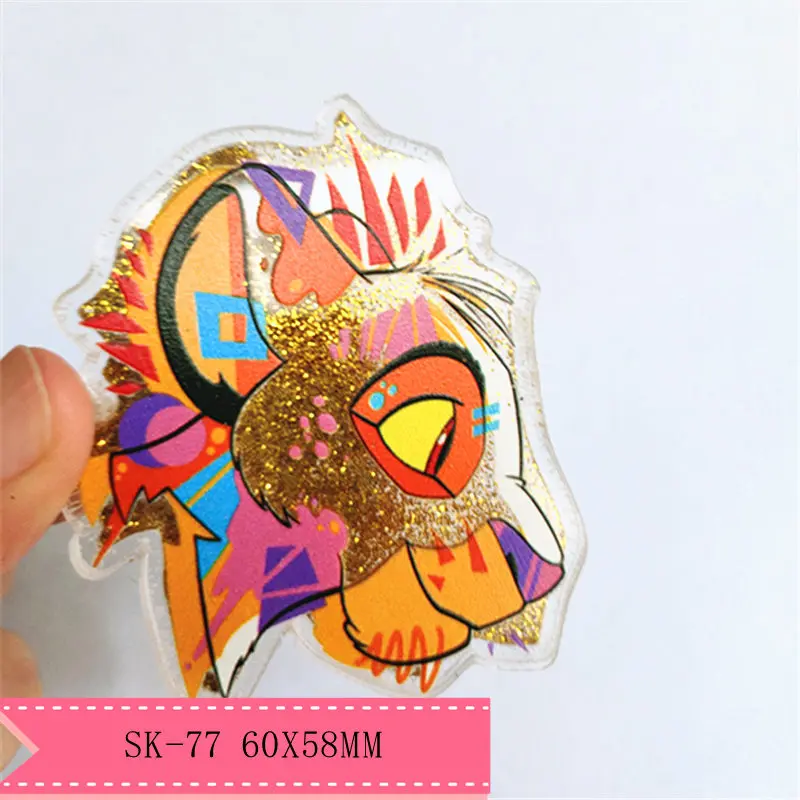 1pcs cartoon the lion king Simba Quicksand Acrylic Sequins custom Shaker Resins DIY bow center SK-76