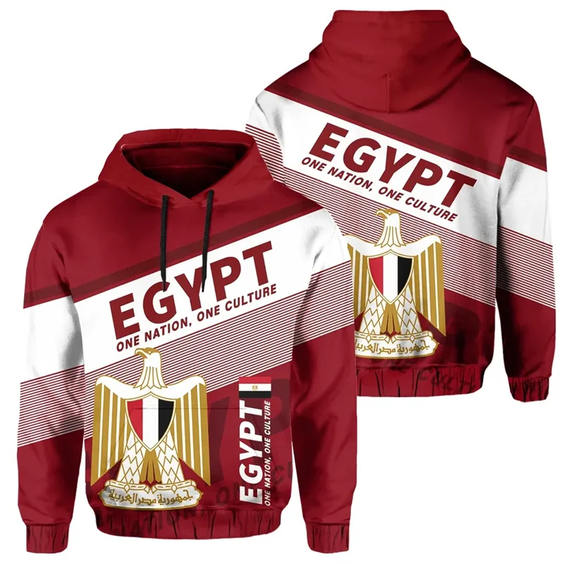 Vintage 3D Printing African Dashiki The Arab Republic-of Egypt Flag New In Hoodies & Sweatshirts Egypt Emblem Graphic Pullovers