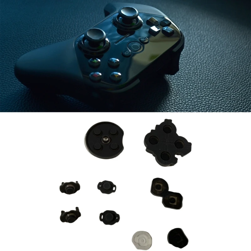 Conductive Rubber Pads Kit Replacement Pad Button Contacts Suitable for Switch Pro Controller Gamepad Repair K1KF