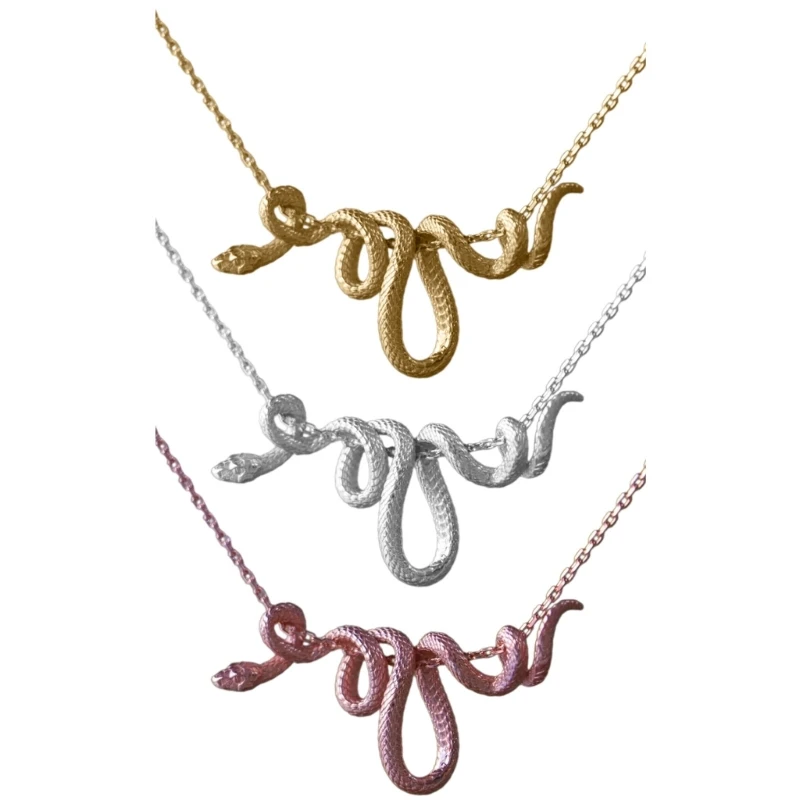 Elegant Adjustable Serpents Necklace Unique Snake Figure Necklace with Adjustable Length for Daily Wear Dates Parties