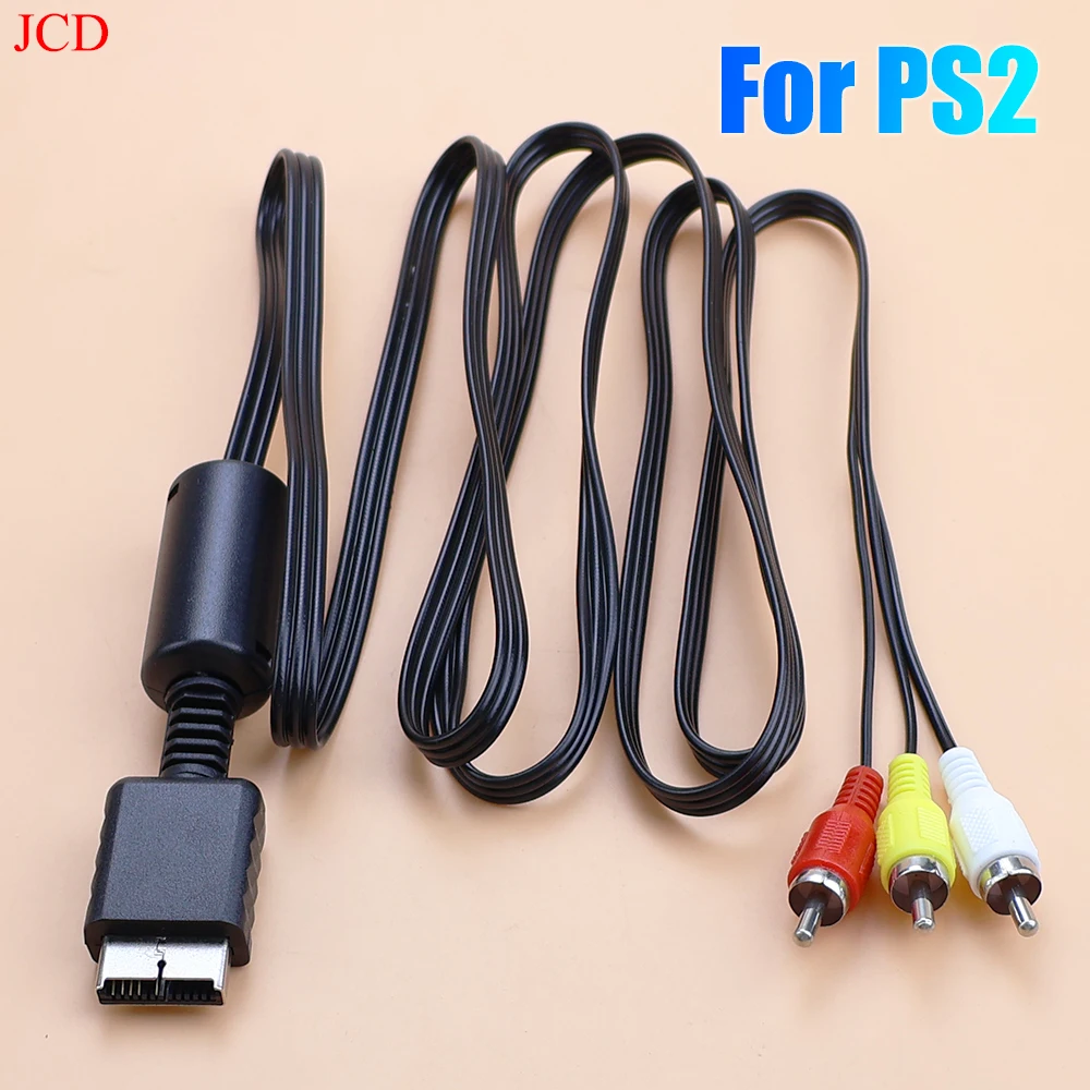 

JCD 1pc For PS1 PS2 PS3 1.8M AV Cable Splitter RCA Audio Video Extend Cord to Monitor TV RCA Wire Converter Adapter