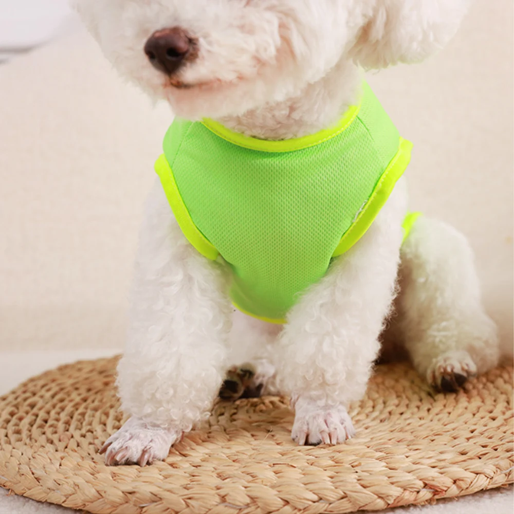 New Candy Color Puppy Summer Breathable Vest Pet Clothes For Small Medium Dogs Cat Vest Thin T-shirt Teddy Outdoor Pet Clothing