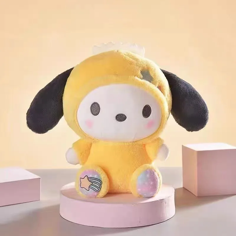 22cm Sanrio Kuromi Cinnamoroll Pluszowe zabawki Kawaii Anime My Melody Pluszowa lalka Miękka wypchana lalka z kreskówek Prezent urodzinowy dla dziewczynek