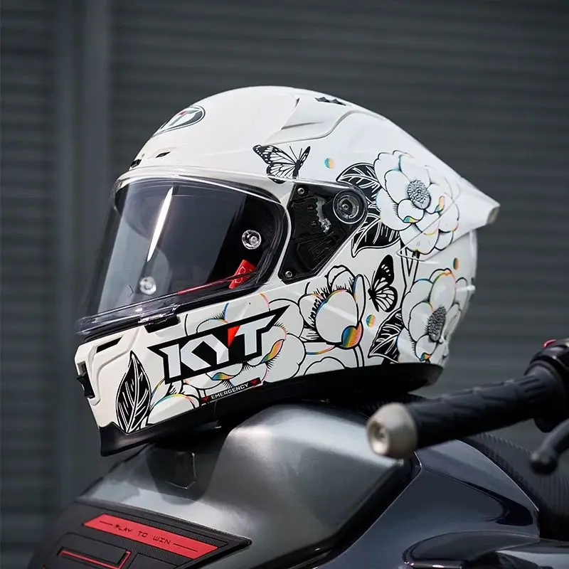 HOT KYT ST Carbon Fiber Motorcycle Helmet Professional Track Racing Helmet Lightweight Capacete Kyt Men Capacete De Motocicleta