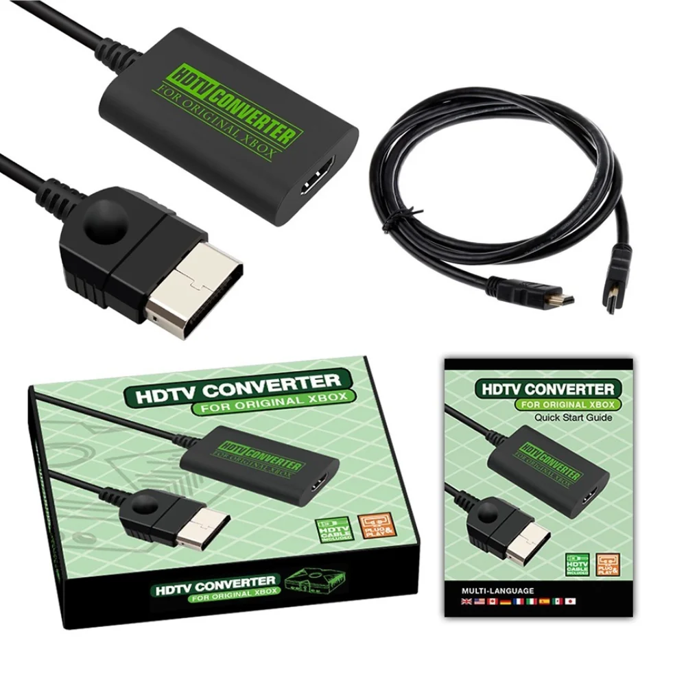 Original Xbox Console Compatible HDMI-Compatible AV Cable Adapter connect to HDTV For All Classic Console Models 1080i 720p 480p