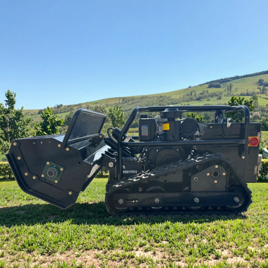 Diesel-Powered 100cm Cutting Width 20HP Autonomous Rotary Blade Mulcher with 500m Remote Control for Farm Use