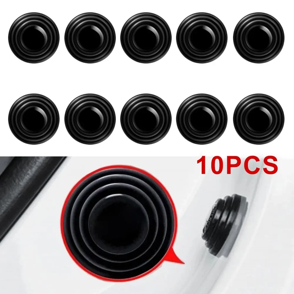 10pcs Car Door Anti-shock Silicone Pad Universal Anti-Noise Buffer Gasket Anti-collision Door Sticker Soundproof Crash Pad