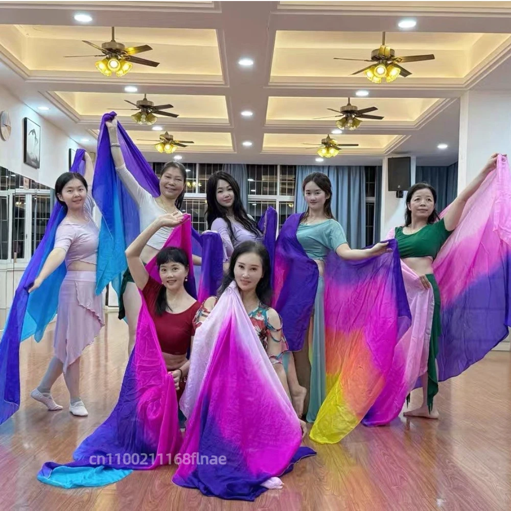 Belly Dance 100% Silk Performance Solid Color Lightweight Veil Shawl Women's Scarf Clothing Accessories Belly Dance Veil