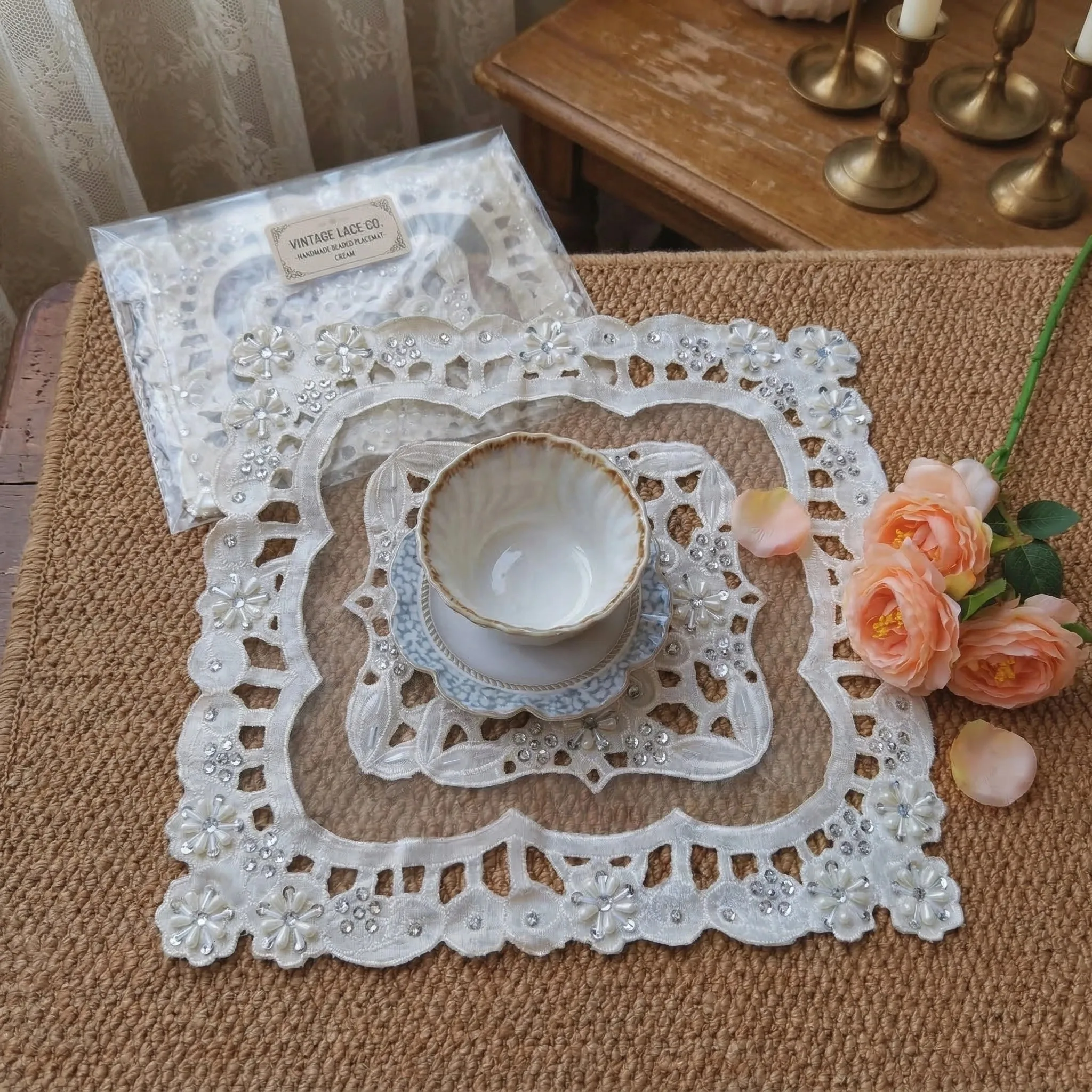 4 Manteles Individuales Cuadra - Bead Mat Velvet reseña y precio