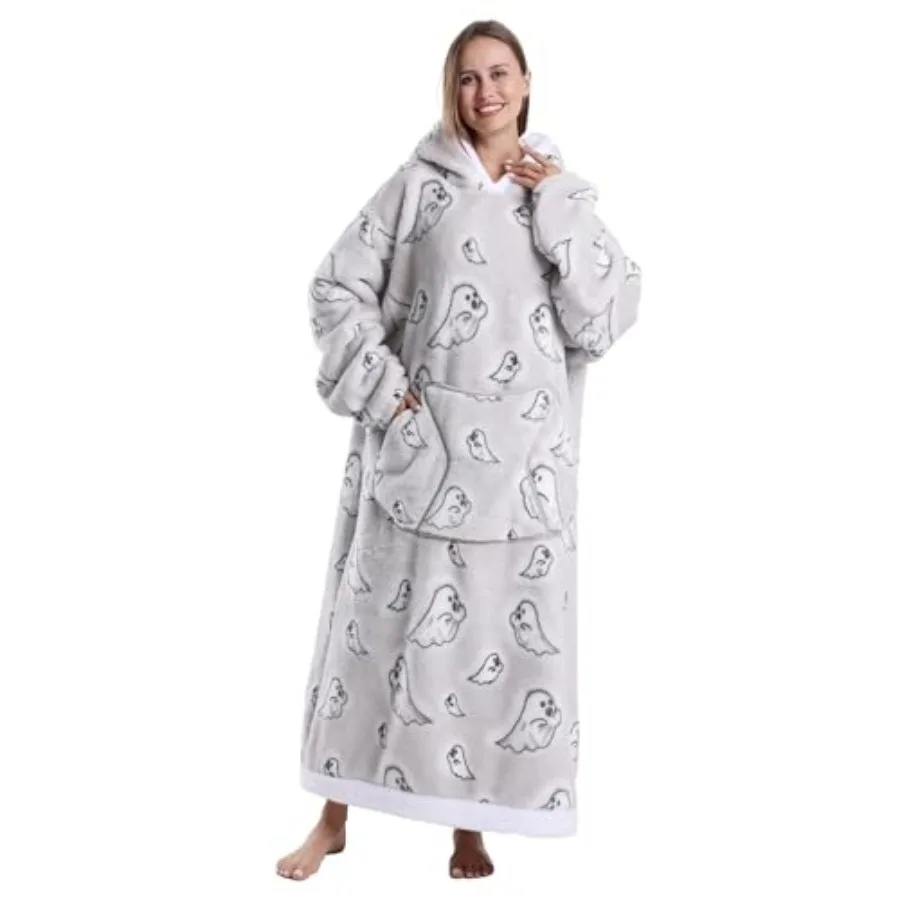 

ZXIMU Blanket Hoodie, Wearable Blanket Extra Long Hoodie Blanket for Women Comfy Snugaies for women