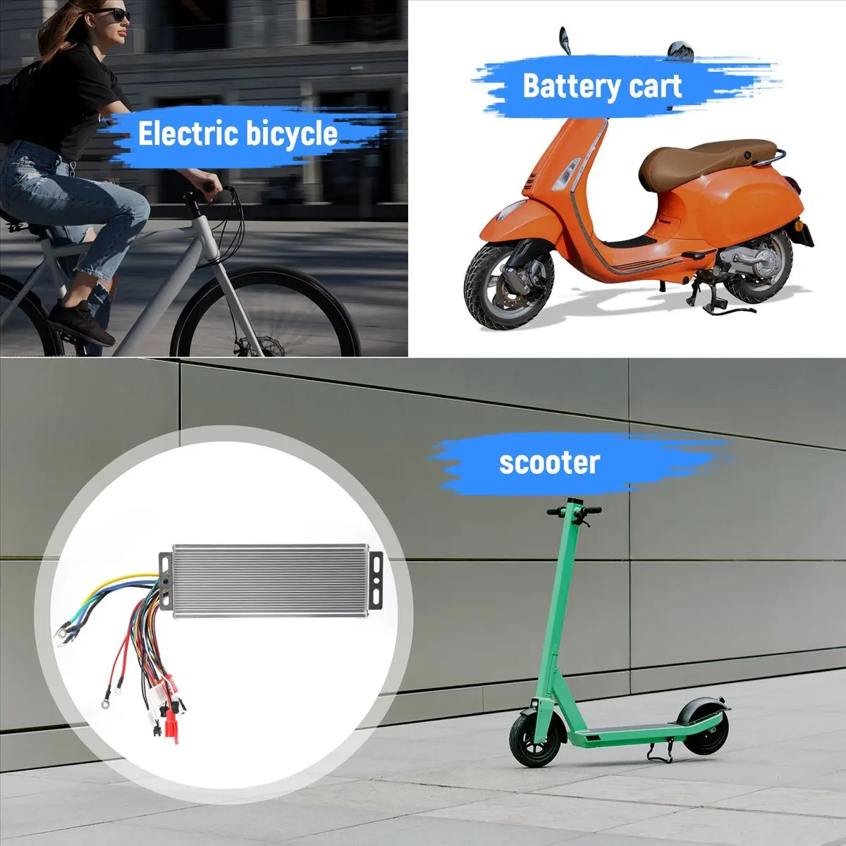 

(ABYM) 48В 60В 64В 1500Вт Бесщеточный контроллер/Контроллер для электровелосипеда/Контроллер BLDC-двигателя для электрического велосипеда/самоката