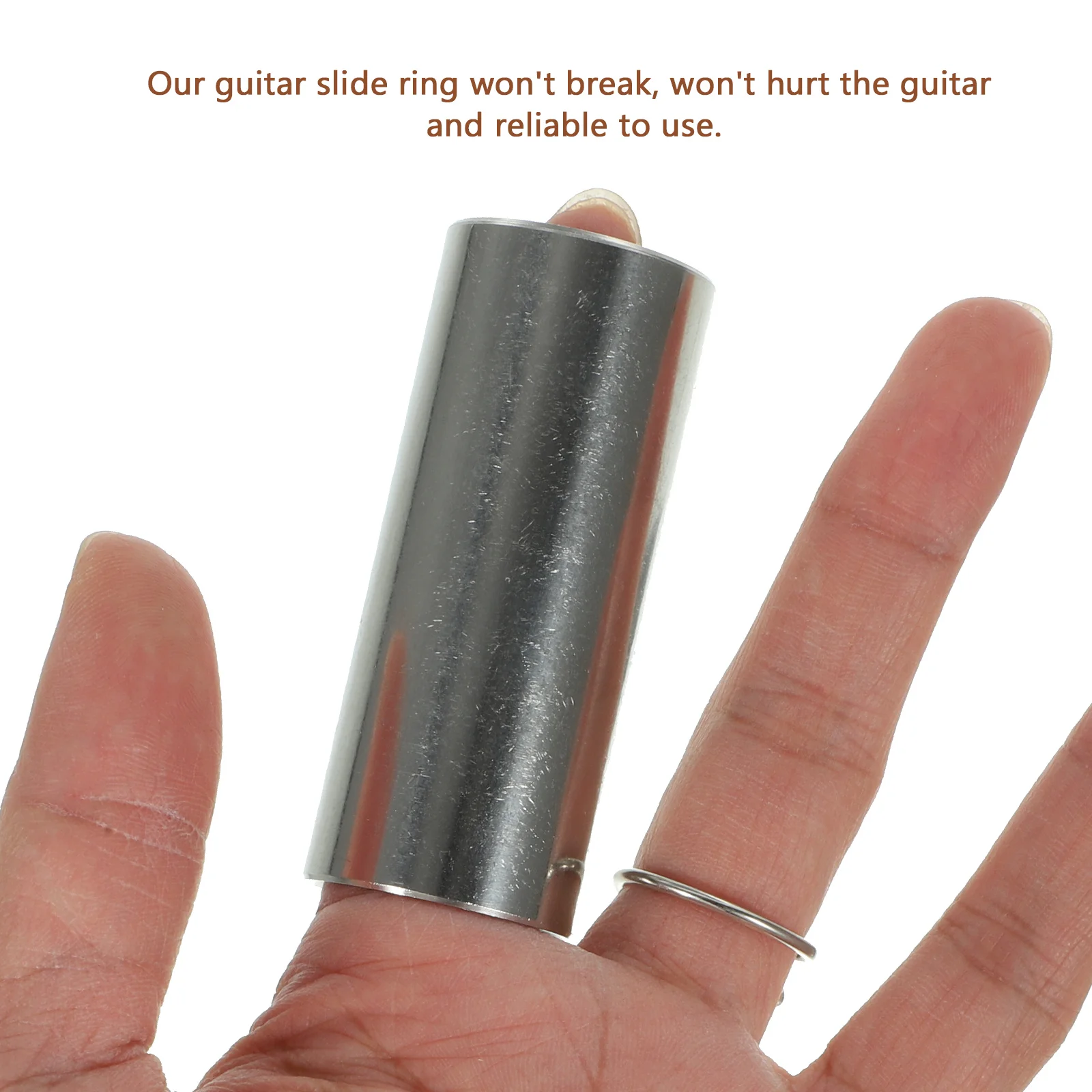 

2Pcs Guitar Slides Stainless Steel Acrylic Reusable Lightweight Guitar Slide Rings for Electric Acoustic Bass Musical Instrument