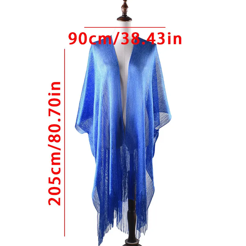 Women Solid Color Sunscreen Shawl Summer Outdoor Chiffon Long Tassels Scarf Ladies Beach Vacation Sun Protect Scarves Shawls