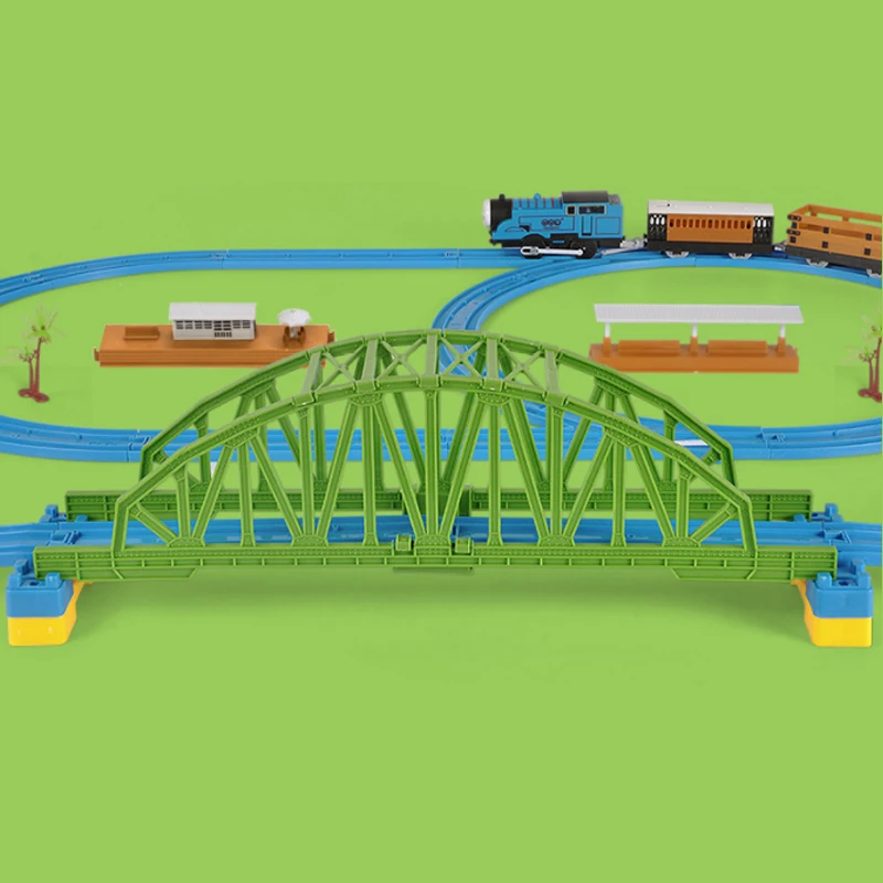 D508 Electric Rail Car The Train Toy Dedicated Track Scene Accessories (42.5 Cm) Single Bridge Educational Boy/ Kids Toy