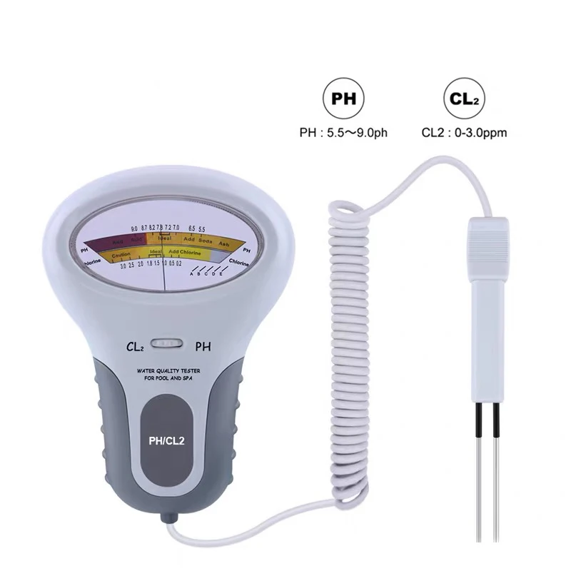 Q PC102 New Swimming Pool Water Quality Tester CL2&PH Testing Pen Residual Chlorine Water Quality Testing Instrument