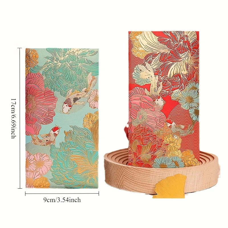 6 قطعة بطاقات شكر زهرية نابضة بالحياة لهجات ذهبية أنيقة ورقة محظوظة أكياس المال الزفاف عيد ميلاد هدايا الأعمال بطاقات المعايدة #6