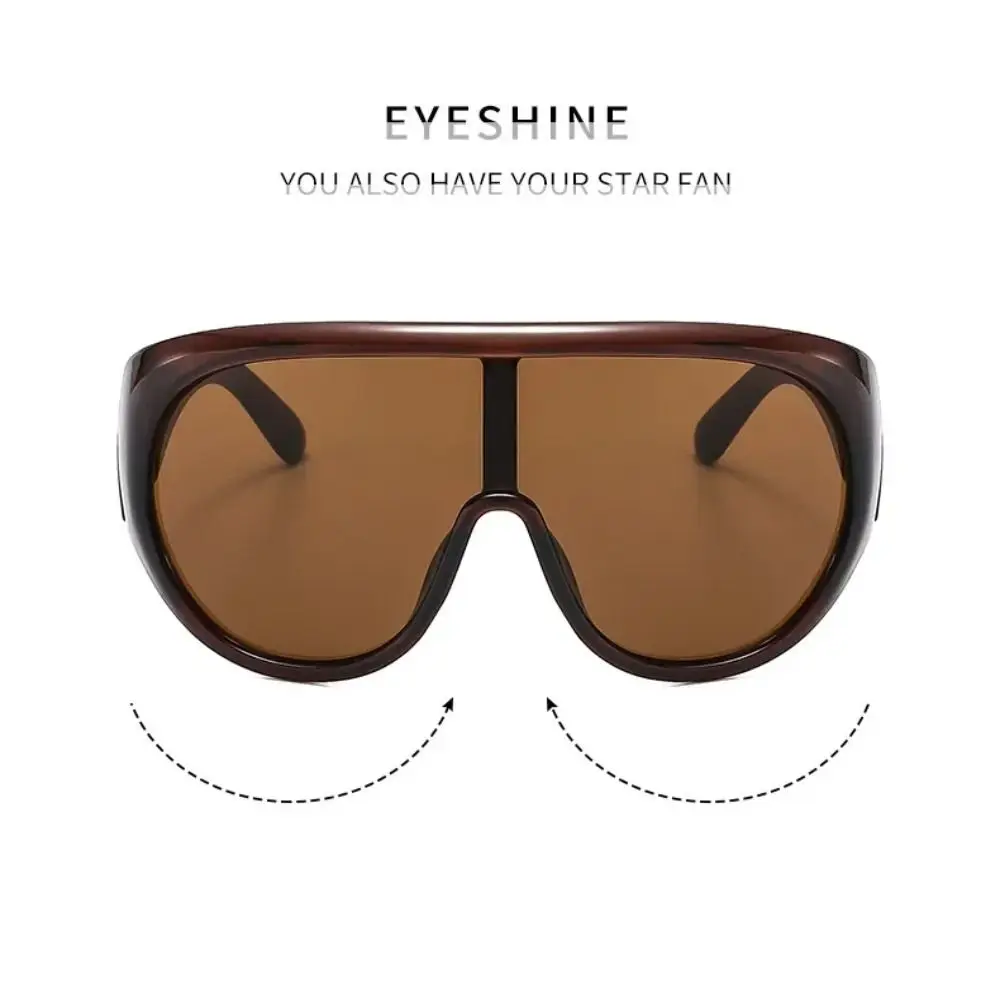 Gradient Lenses Shield Sunglasses Wrap Around Fit Windproof Mask Sunglasses Shield Frame Oversized Sunglasses Cycling Eyewear - view 4