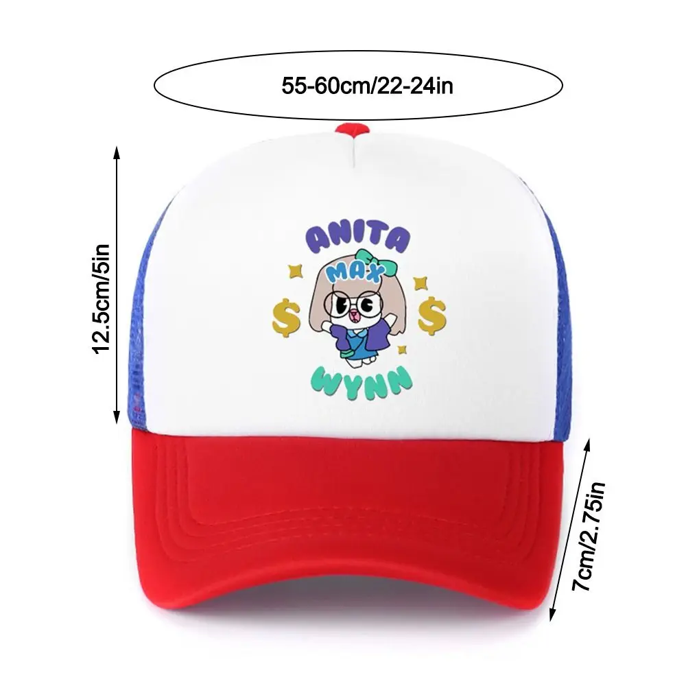 Oddychająca czapka Anita Max Wynn Modna regulowana miękka czapka typu Trucker Potrzebuję Max Win Czapka unisex