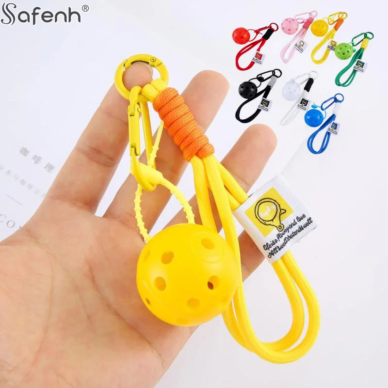 1pcs Plastic Pickleball Bag Tag Keyring Portable Pickball Pendant For Party Hoilday Handbag Birthday Gift Car Keychain Accessori