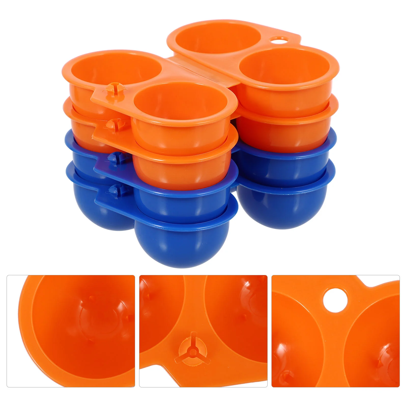 

4 Pcs Egg Carton Outdoor Case Carrier Refrigerator Camping Container Abs Travel