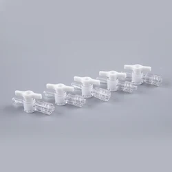 5Pcs/set 2 Ways Stopcock With Luer Lock Connection PC Ozone Resistant Material
