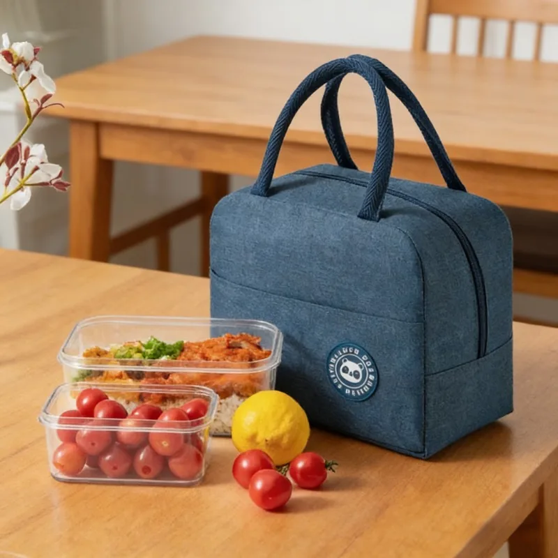 Bolsa de almuerzo, bolsa térmica, fiambrera portátil, bolsa de papel de aluminio, bolsas frescas, bolsa de lona para mujeres y niños, bolsa contenedor de comida, bolsa de almuerzo aislada