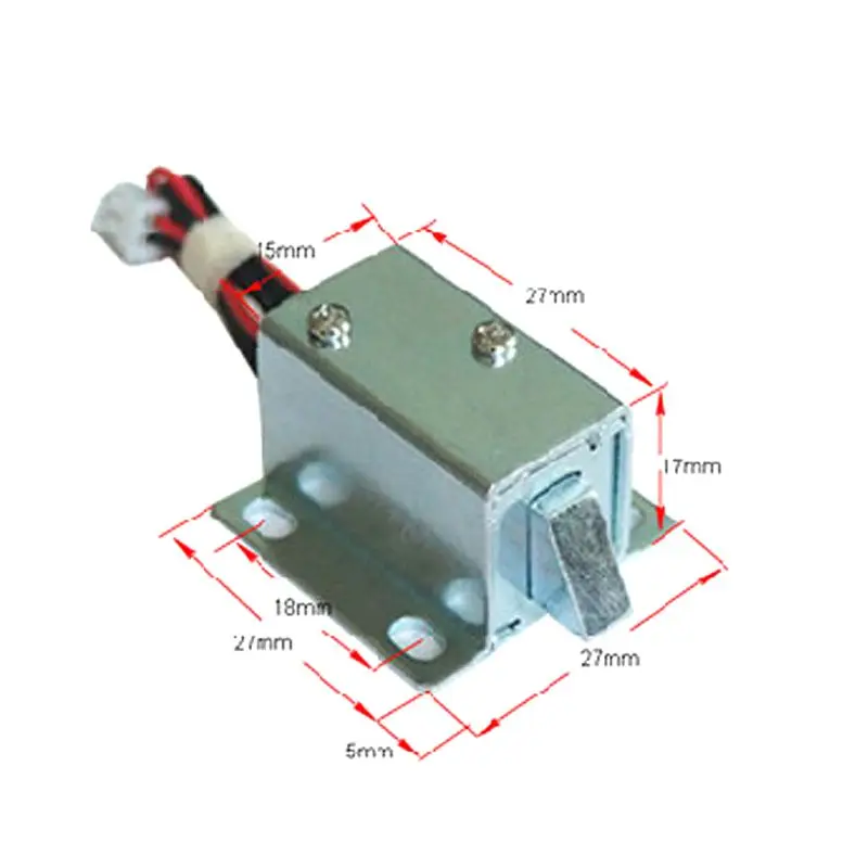 Serrure à solénoïde électromagnétique mince 12V/0,4 A, coffre-fort petite taille, facile à installer pour serrure électrique,