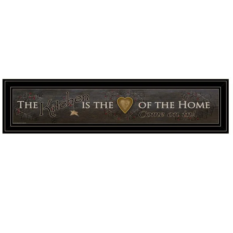 

Kitchen Heart Decor Print, Black Frame, Ready to Hang Art