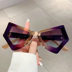 KAMMPT Butterfly Cat Eye Sunglasses 2024 New in Fashion Candy Color Gradient Women Shades Stylish Original Brand Design Eyewear
